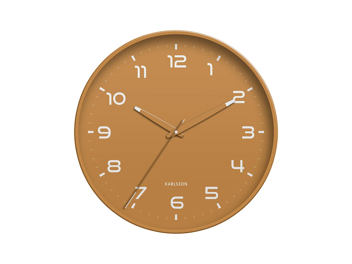 Horloge murale Orgullo - Jaune ocre - Ø40cm