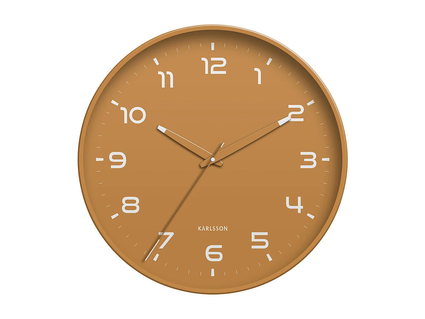 Horloge murale Orgullo - Jaune ocre - Ø40cm