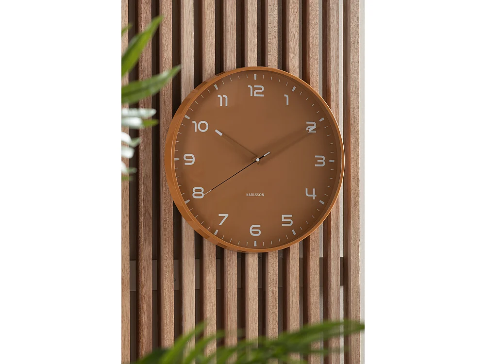 Horloge murale Orgullo - Jaune ocre - Ø40cm