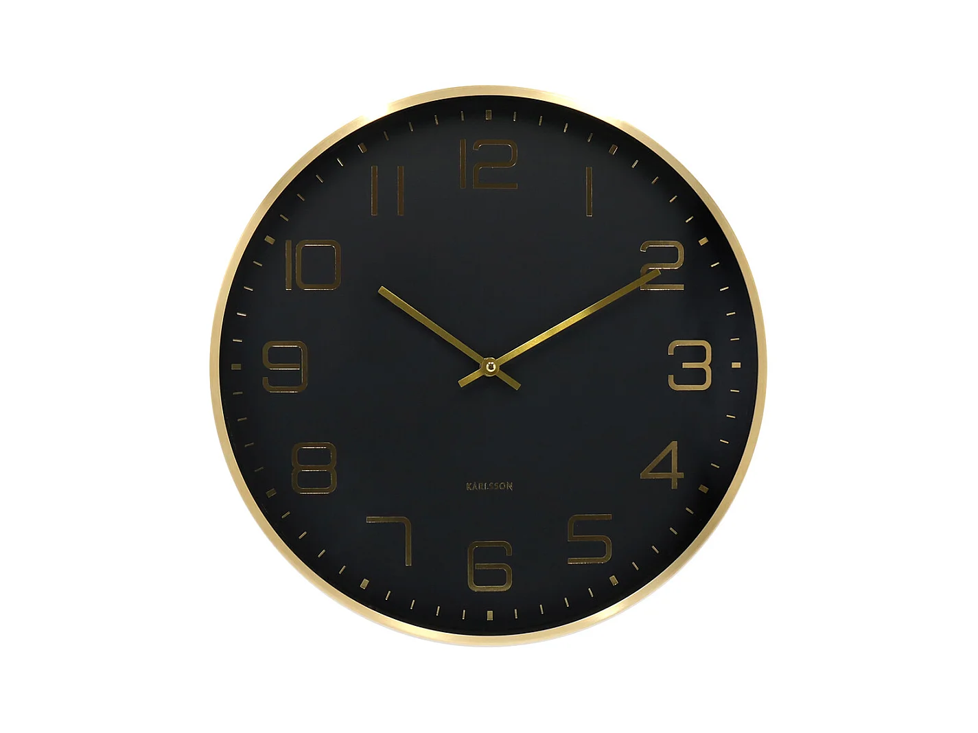 Horloge murale Elegance Glow - Noir - Ø40cm
