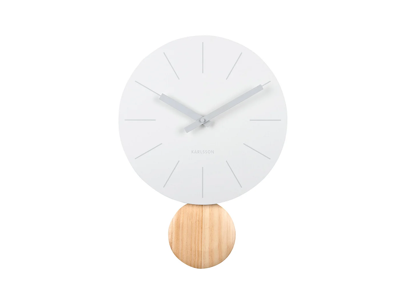 Horloge murale pendule Arlo - Blanche - Ø30cm
