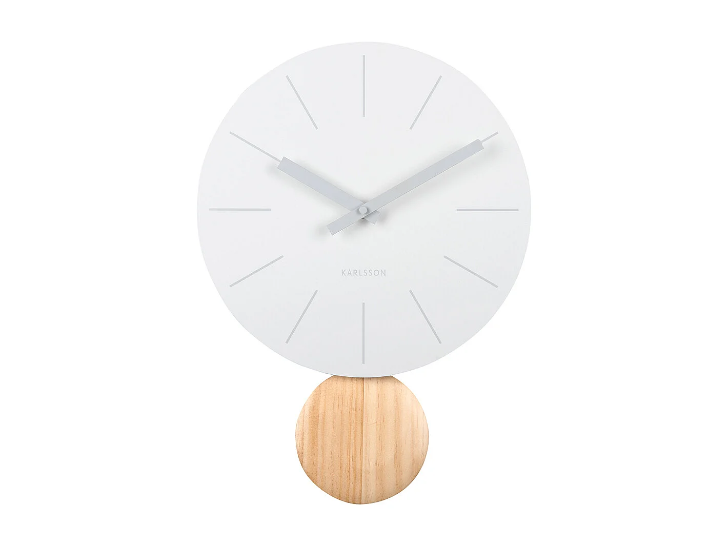 Horloge murale pendule Arlo - Blanche - Ø30cm