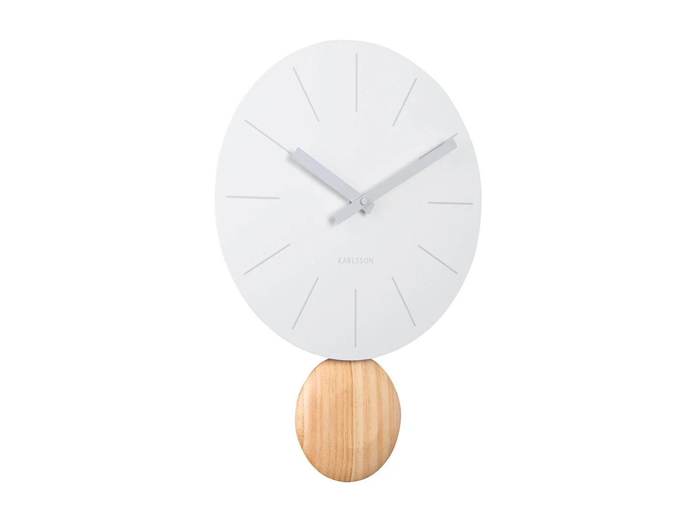 Horloge murale pendule Arlo - Blanche - Ø30cm