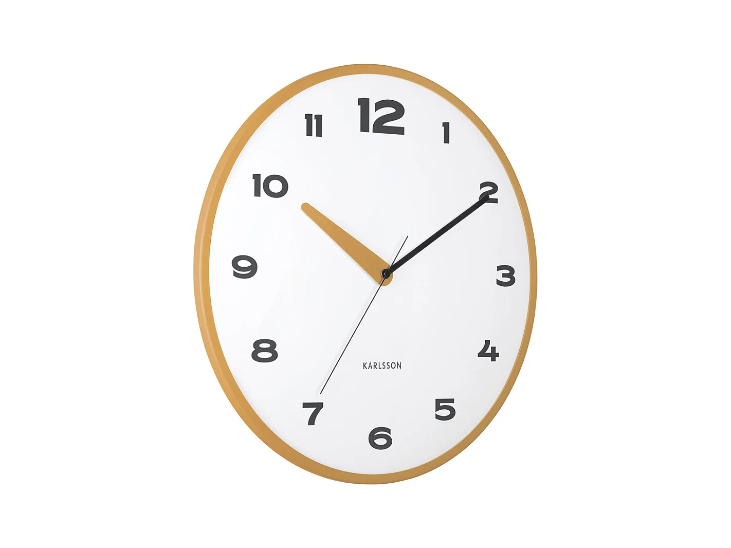 Horloge murale Brisk Dome - Jaune ocre - Ø40cm