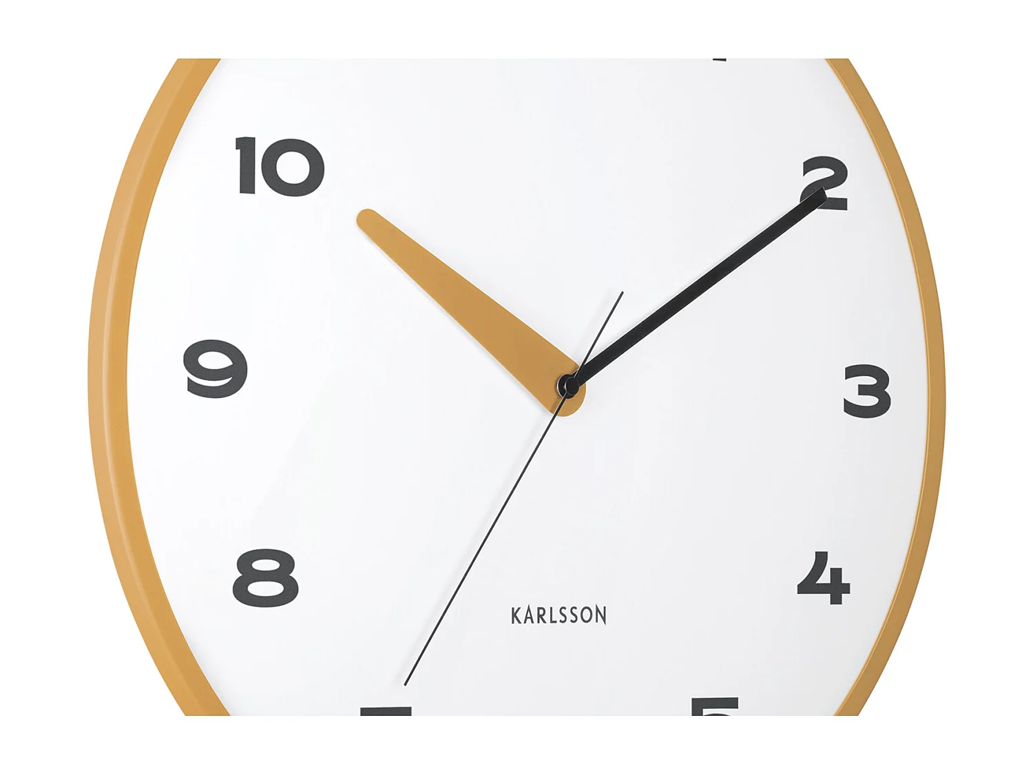 Horloge murale Brisk Dome - Jaune ocre - Ø40cm