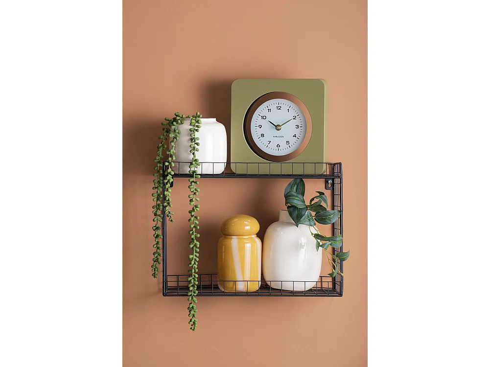 Horloge murale New Vintage - Vert armée - Ø22cm