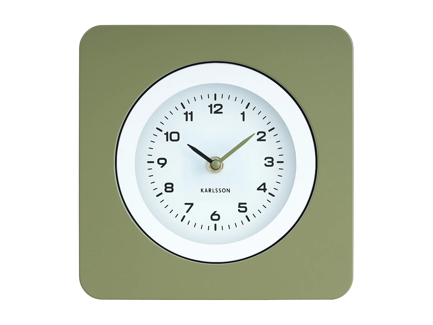 Horloge murale New Vintage - Vert armée - Ø22cm