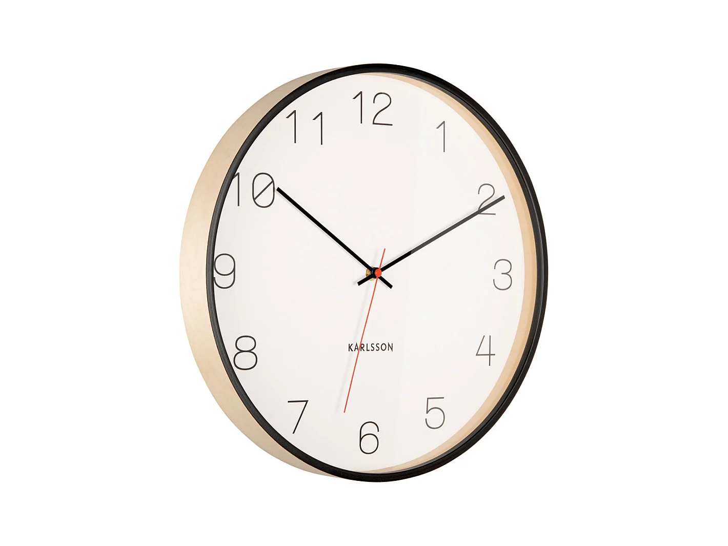 Horloge murale Joy - Noir - Ø40cm