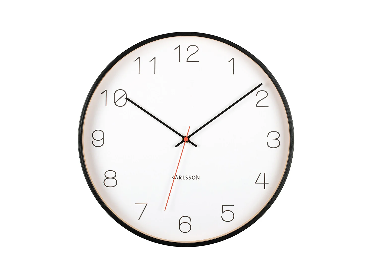 Horloge murale Joy - Noir - Ø40cm