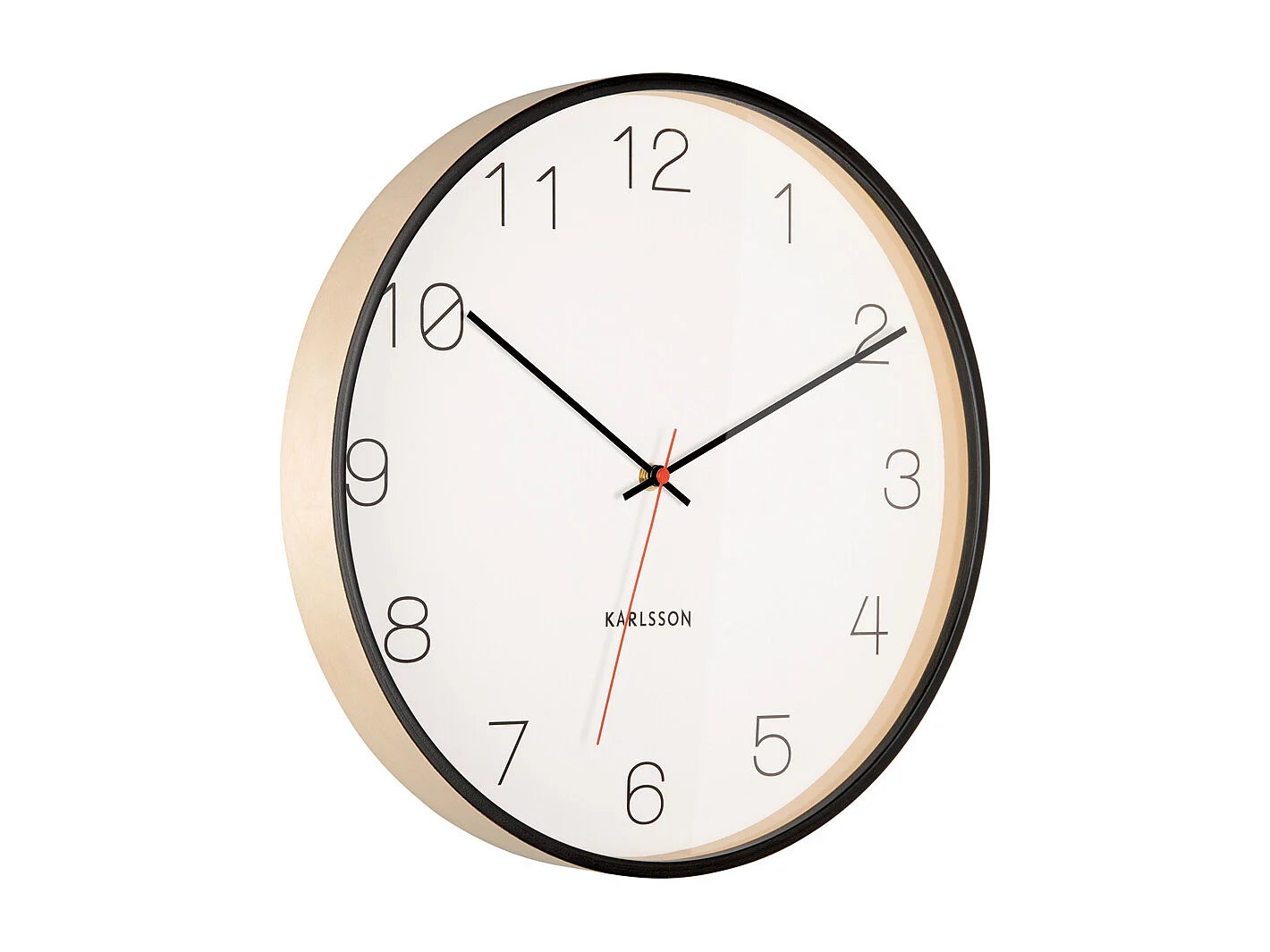 Horloge murale Joy - Noir - Ø40cm
