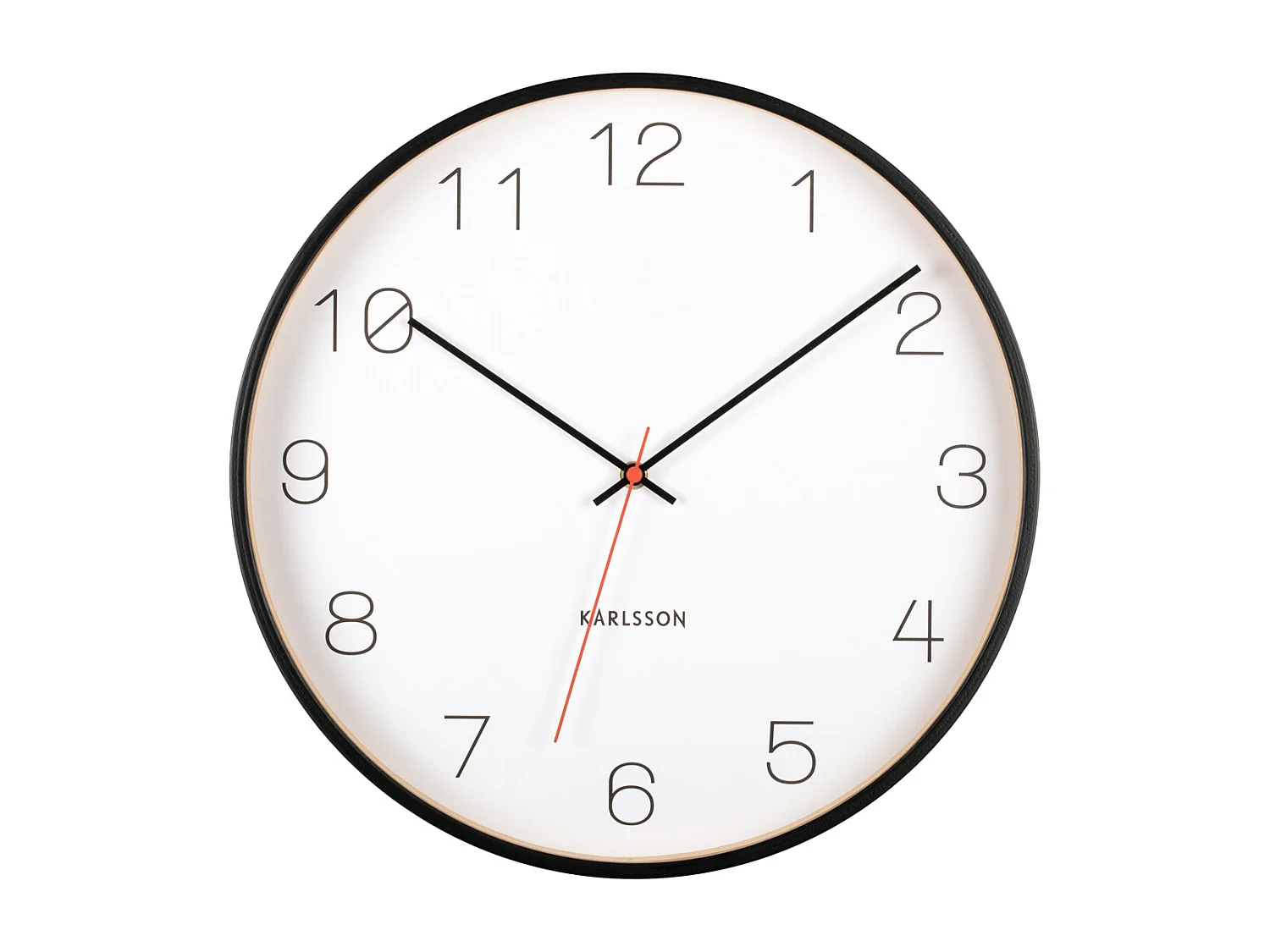 Horloge murale Joy - Noir - Ø40cm