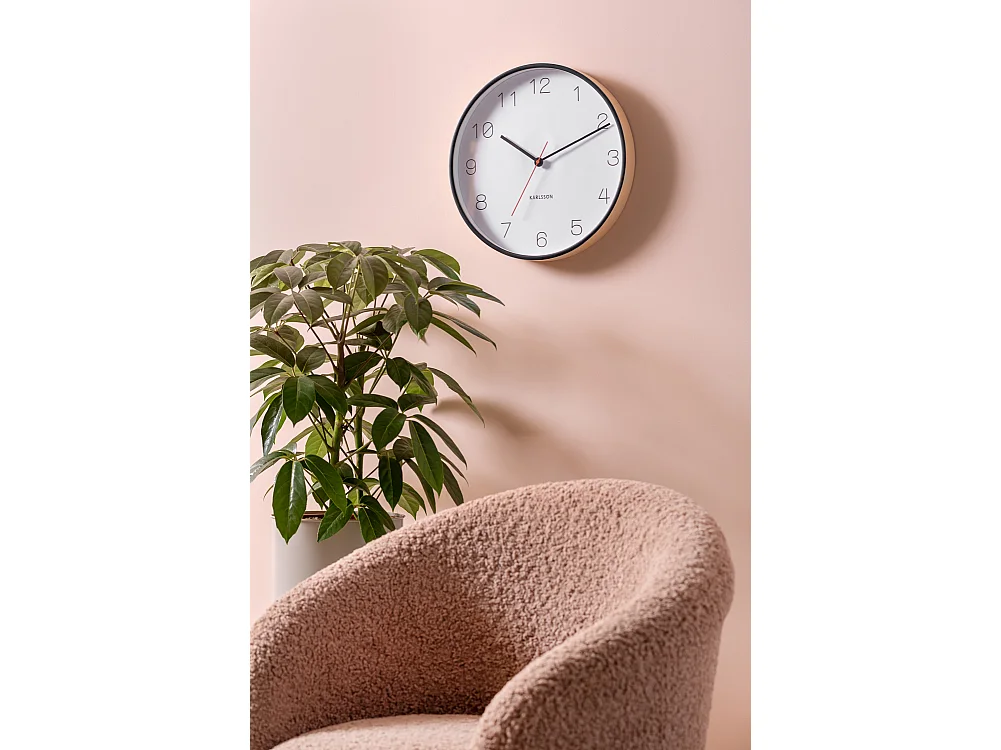 Horloge murale Joy - Noir - Ø40cm