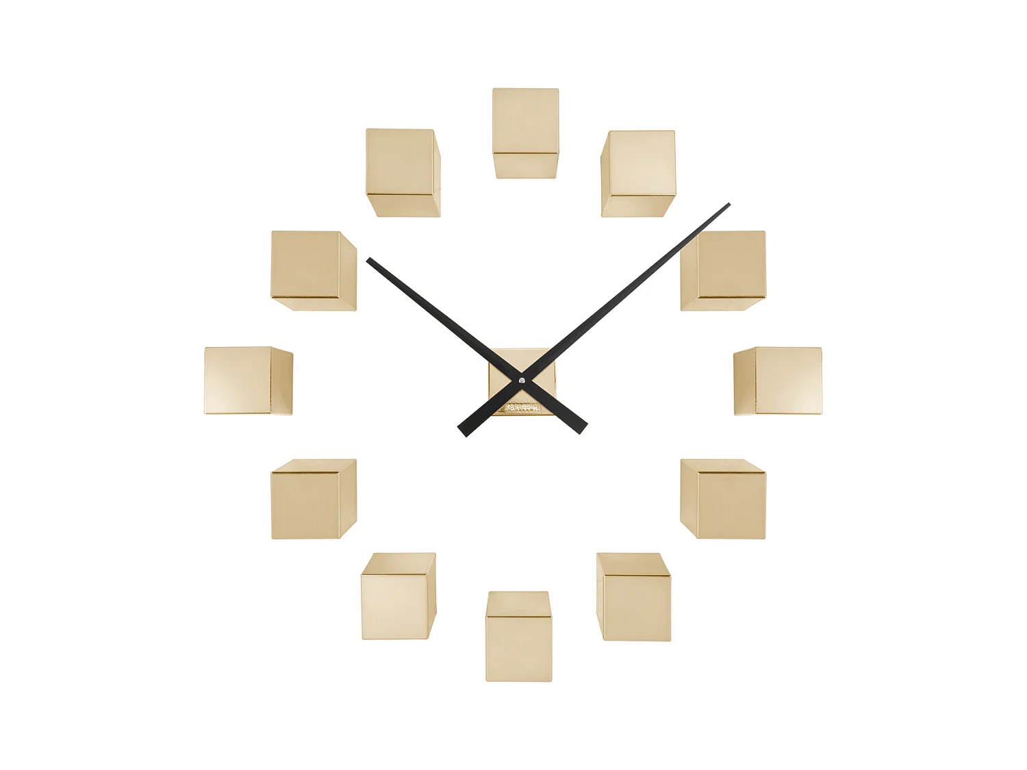 Horloge murale DIY Cubic Metallic - Or métallisé - Ø40cm