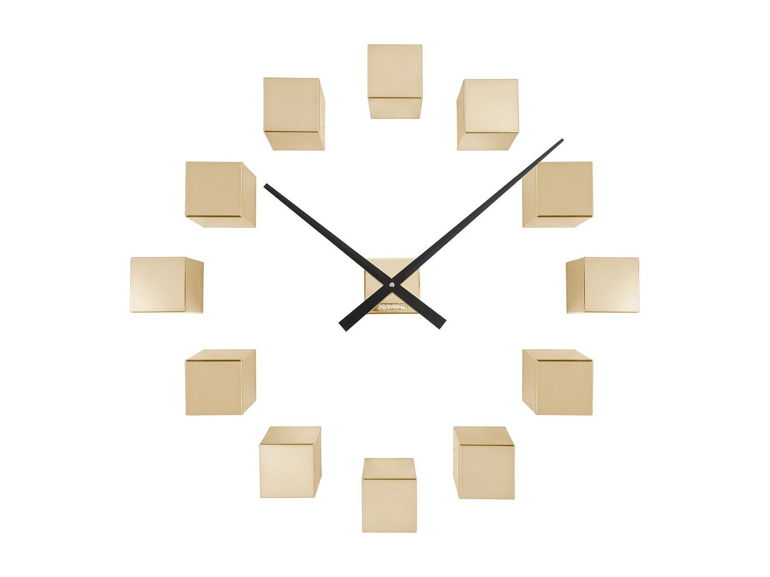 Wandklok DIY Cubic Metallic - Metallic gold- Ø40cm