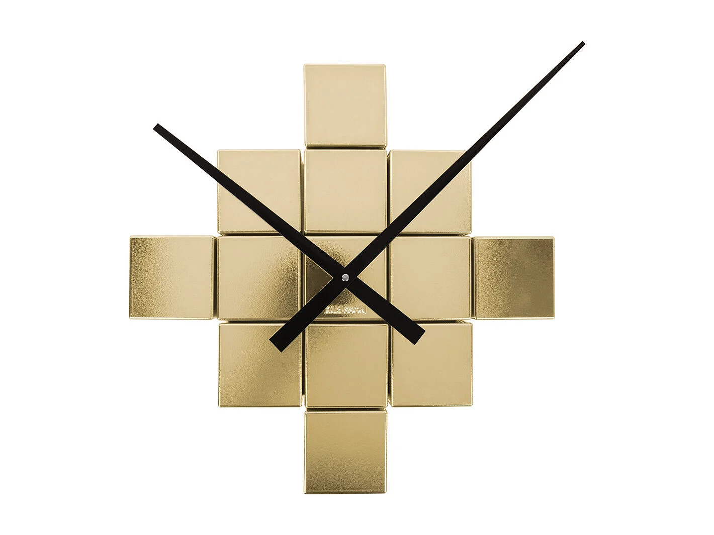 Wandklok DIY Cubic Metallic - Metallic gold- Ø40cm