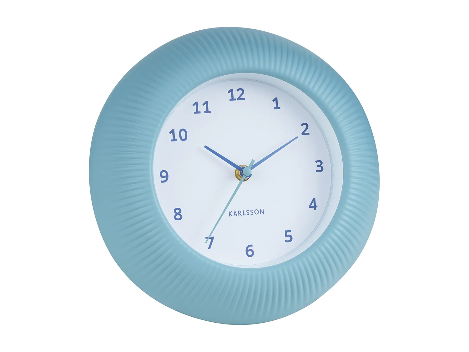 Horloge murale Tender Rib - Bleu brumeux - Ø25cm