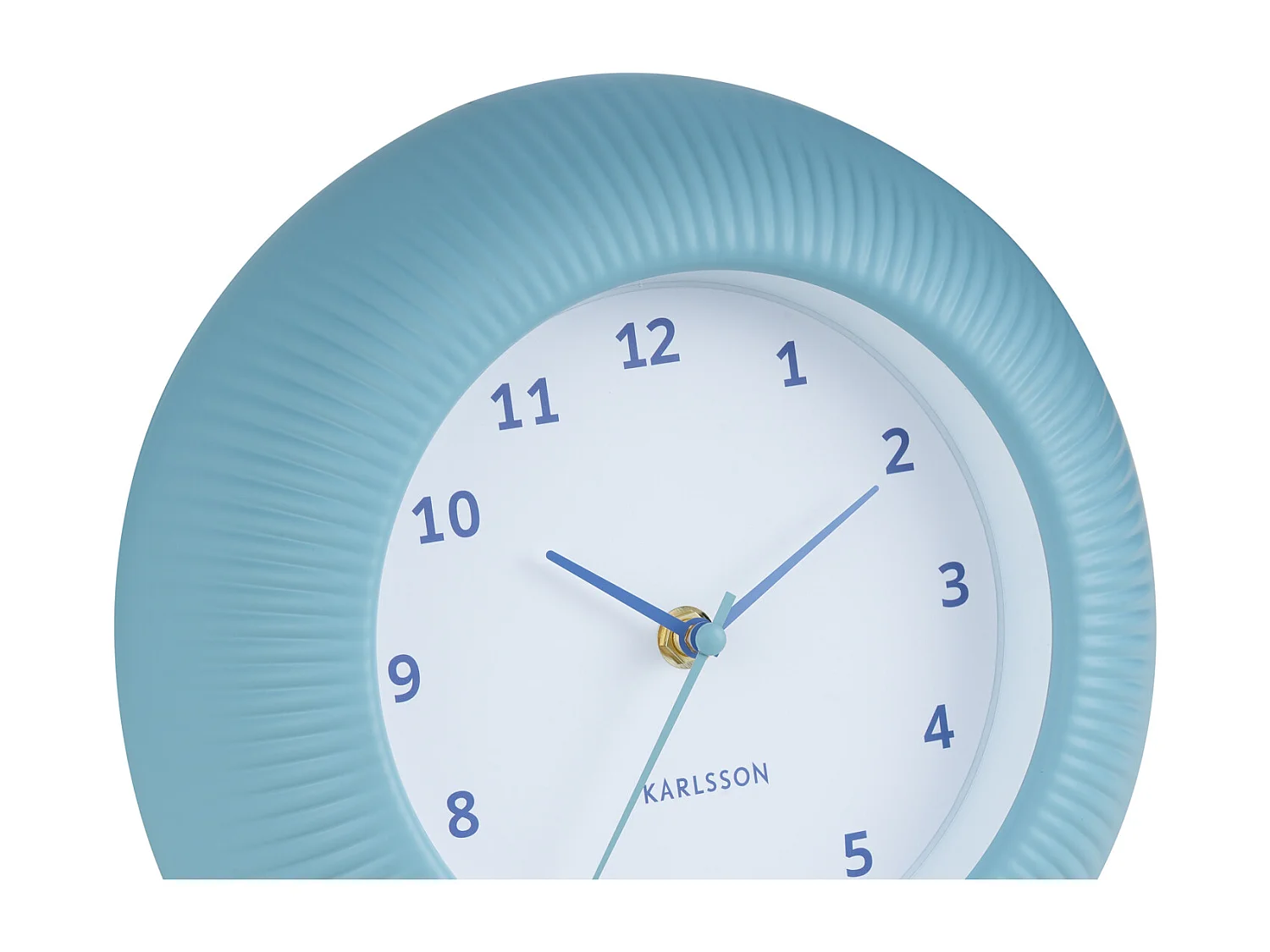 Horloge murale Tender Rib - Bleu brumeux - Ø25cm