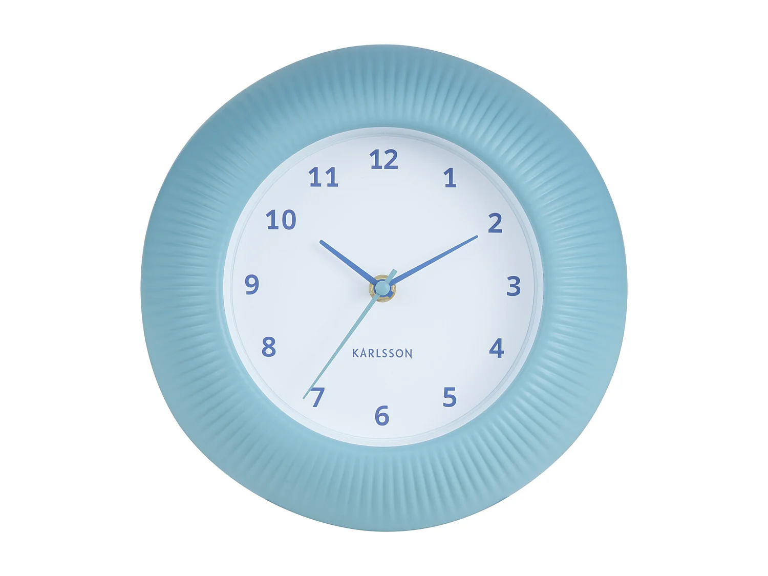 Reloj de pared Tender Rib - Azul brumoso - Ø25cm