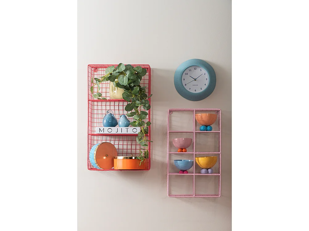 Reloj de pared Tender Rib - Azul brumoso - Ø25cm