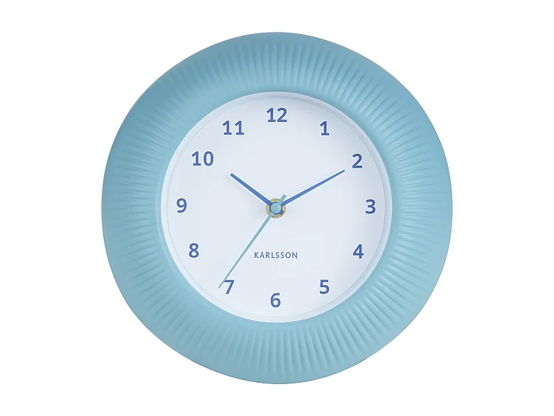 Reloj de pared Tender Rib - Azul brumoso - Ø25cm