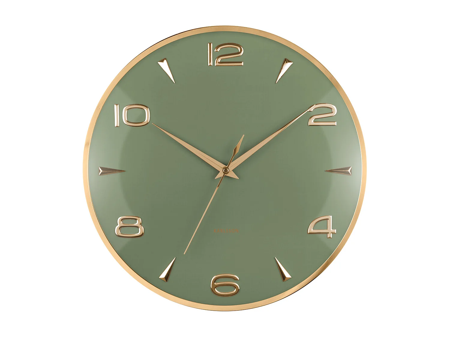 Horloge murale Sienna Glow - Vert jungle - Ø40,6 cm