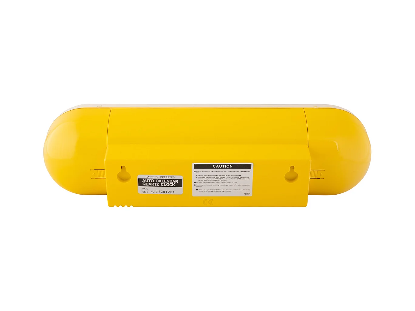 Horloge murale Tube Flip - Jaune vif