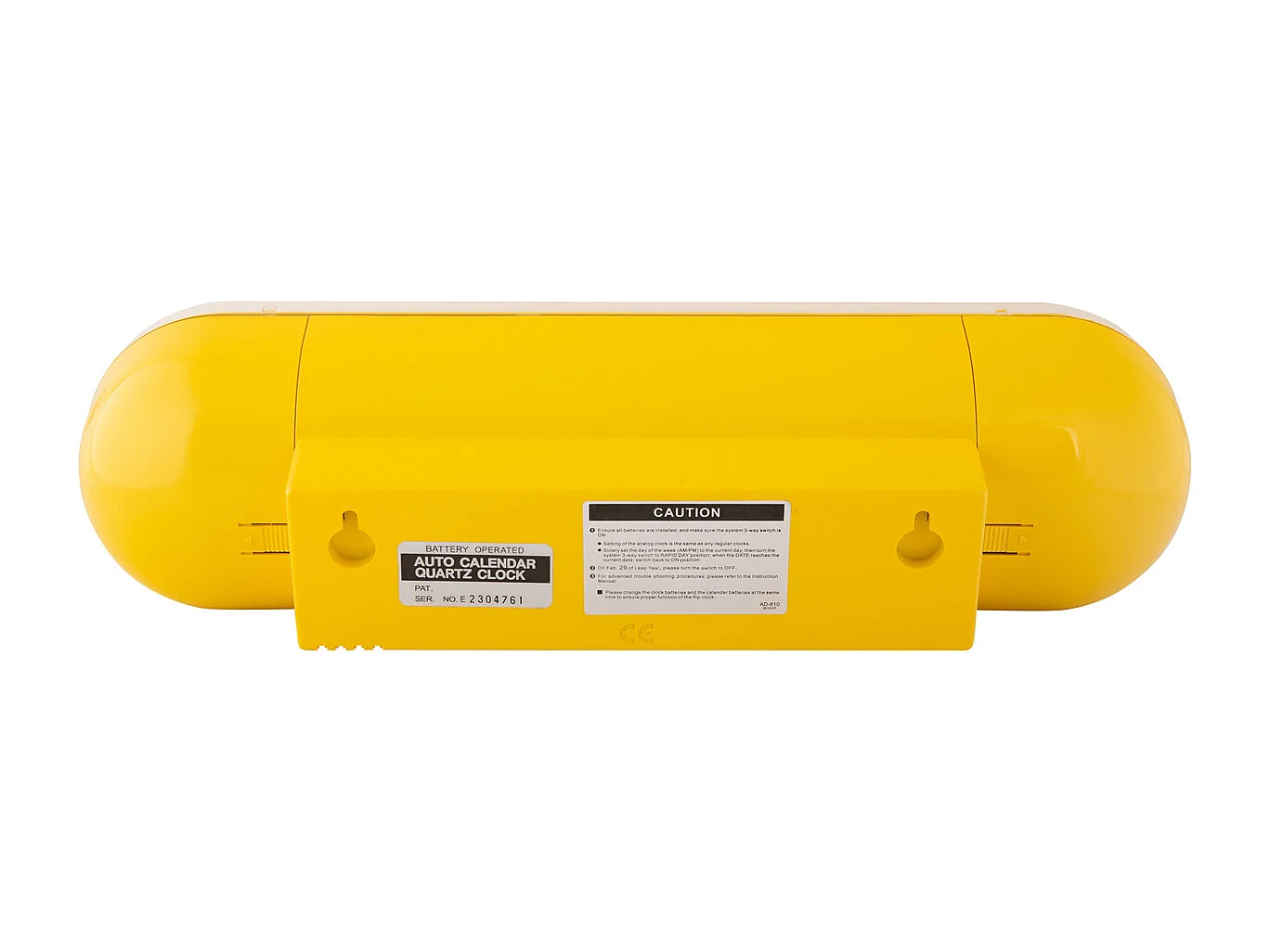 Horloge murale Tube Flip - Jaune vif