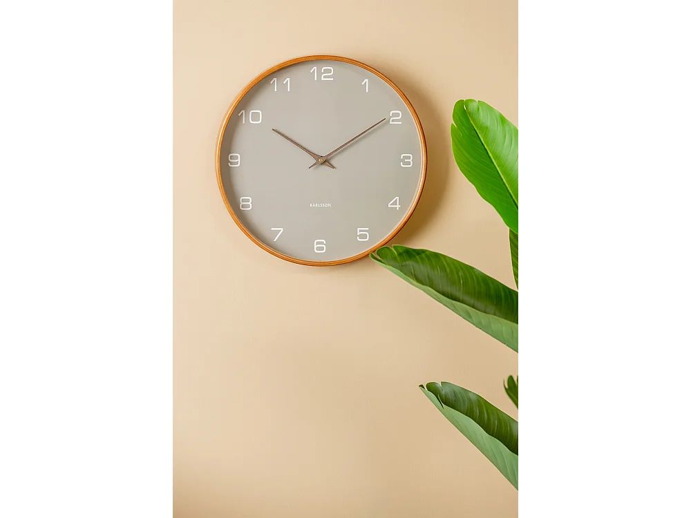 Horloge murale Acento - Gris clair - Ø40cm