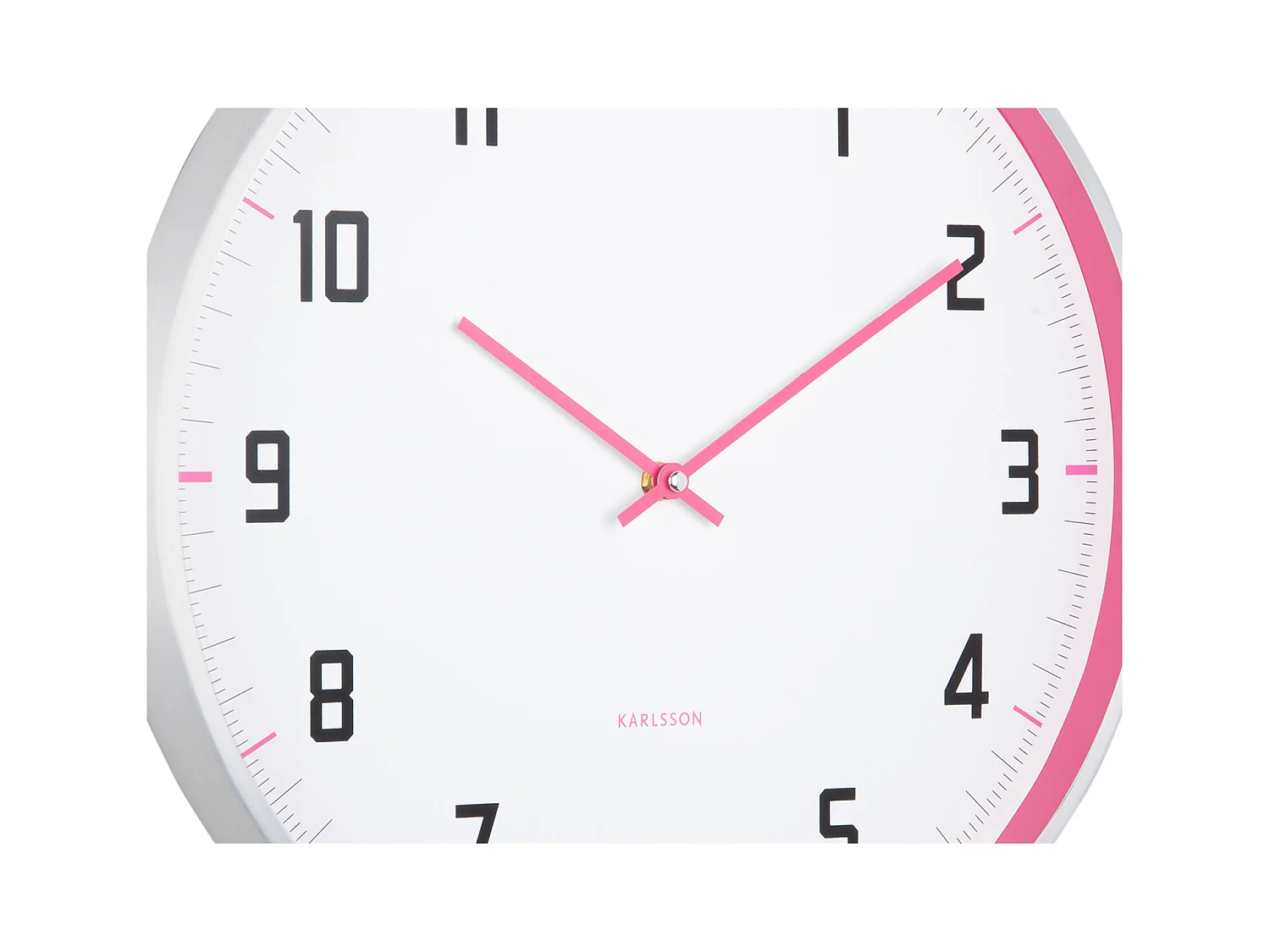 Horloge murale Sporty - Rose vif - Ø40cm