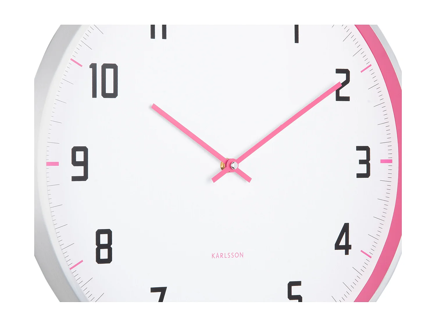 Horloge murale Sporty - Rose vif - Ø40cm