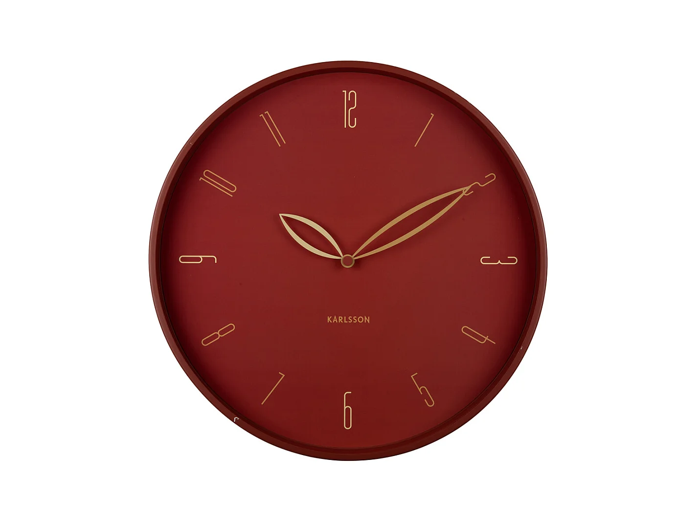 Horloge murale Pétales - Ocre rouge - Ø40cm