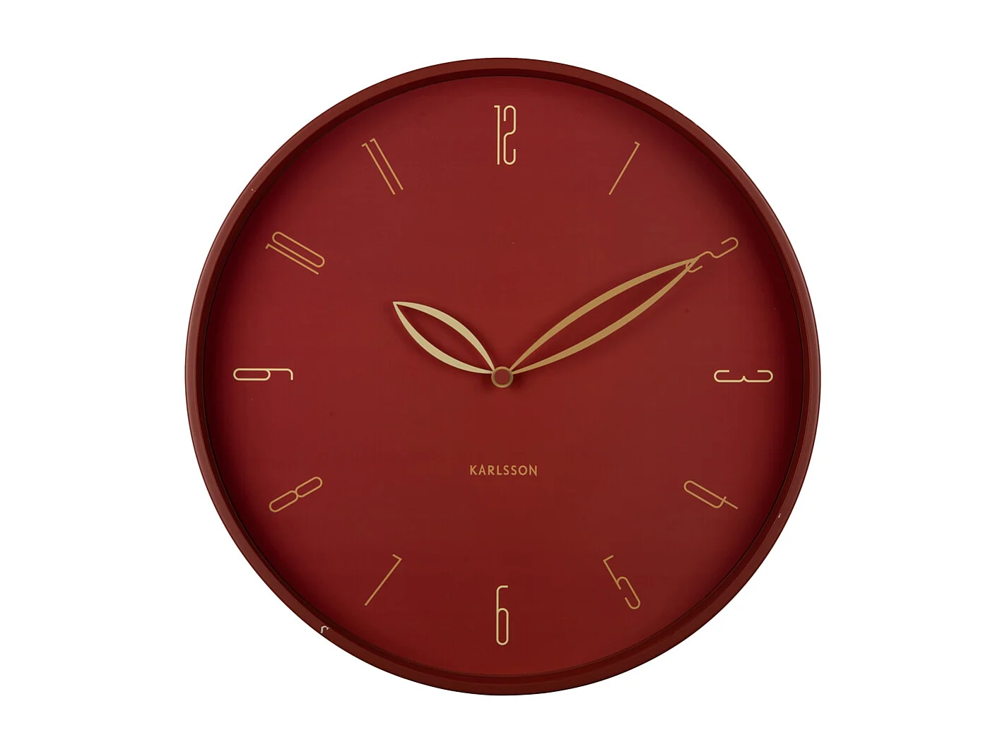 Horloge murale Pétales - Ocre rouge - Ø40cm