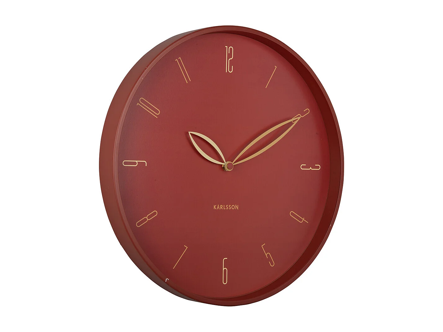 Horloge murale Pétales - Ocre rouge - Ø40cm