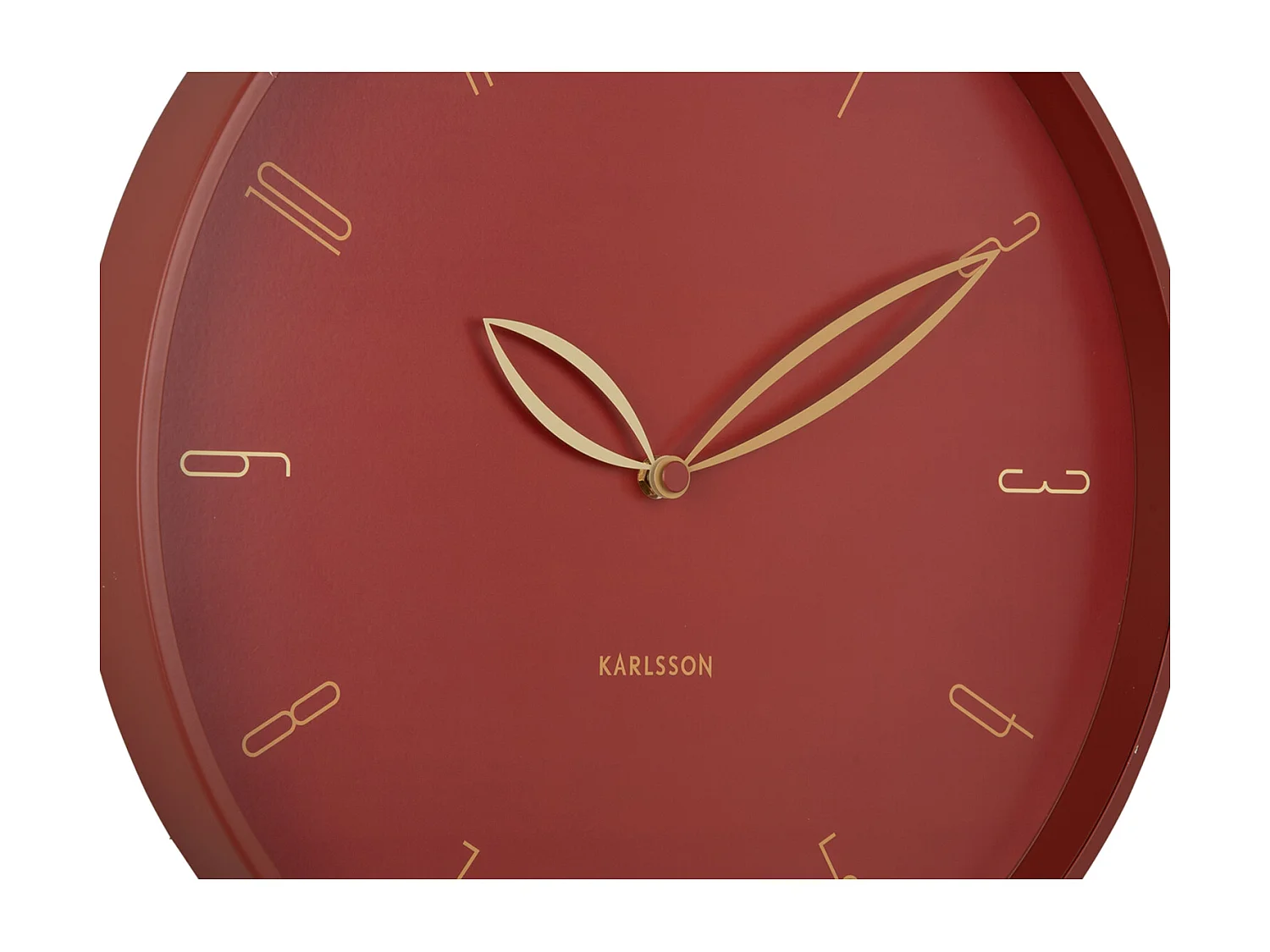 Horloge murale Pétales - Ocre rouge - Ø40cm