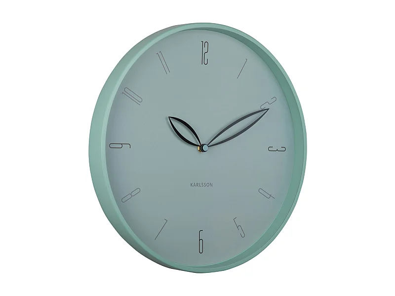Horloge murale Pétales - Bleu brumeux - Ø40cm