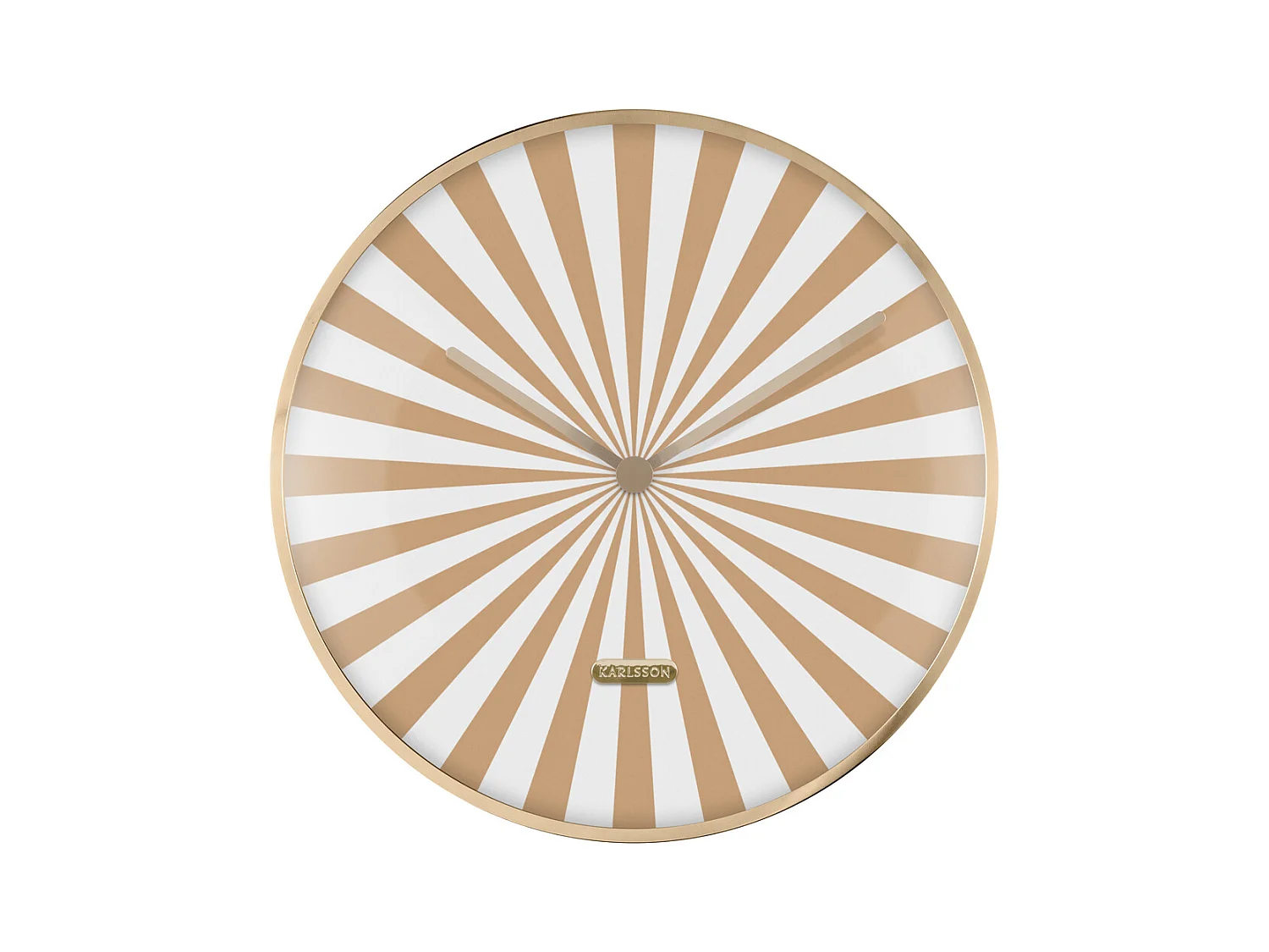 Horloge murale Candy Swirl Dome - Marron doux et blanc - Ø40cm