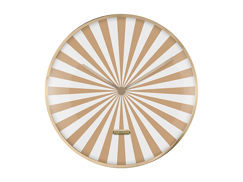 Horloge murale Candy Swirl Dome - Marron doux et blanc - Ø40cm