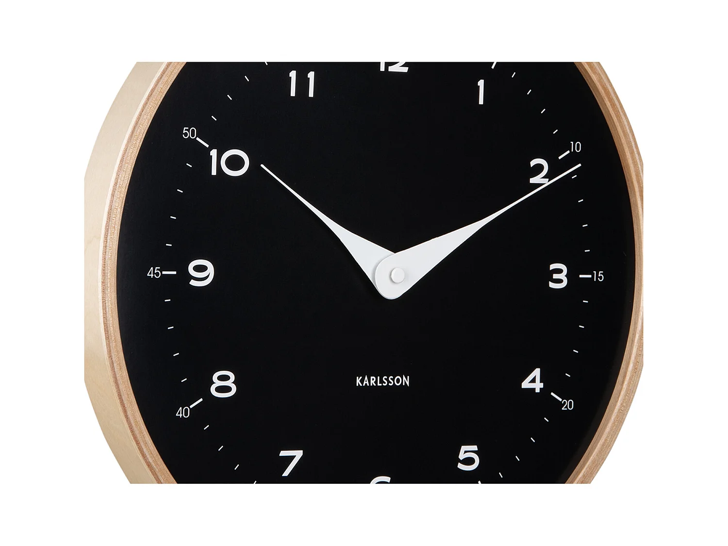 Zegar ścienny Osado Dome - Czarne drewno - Ø30cm