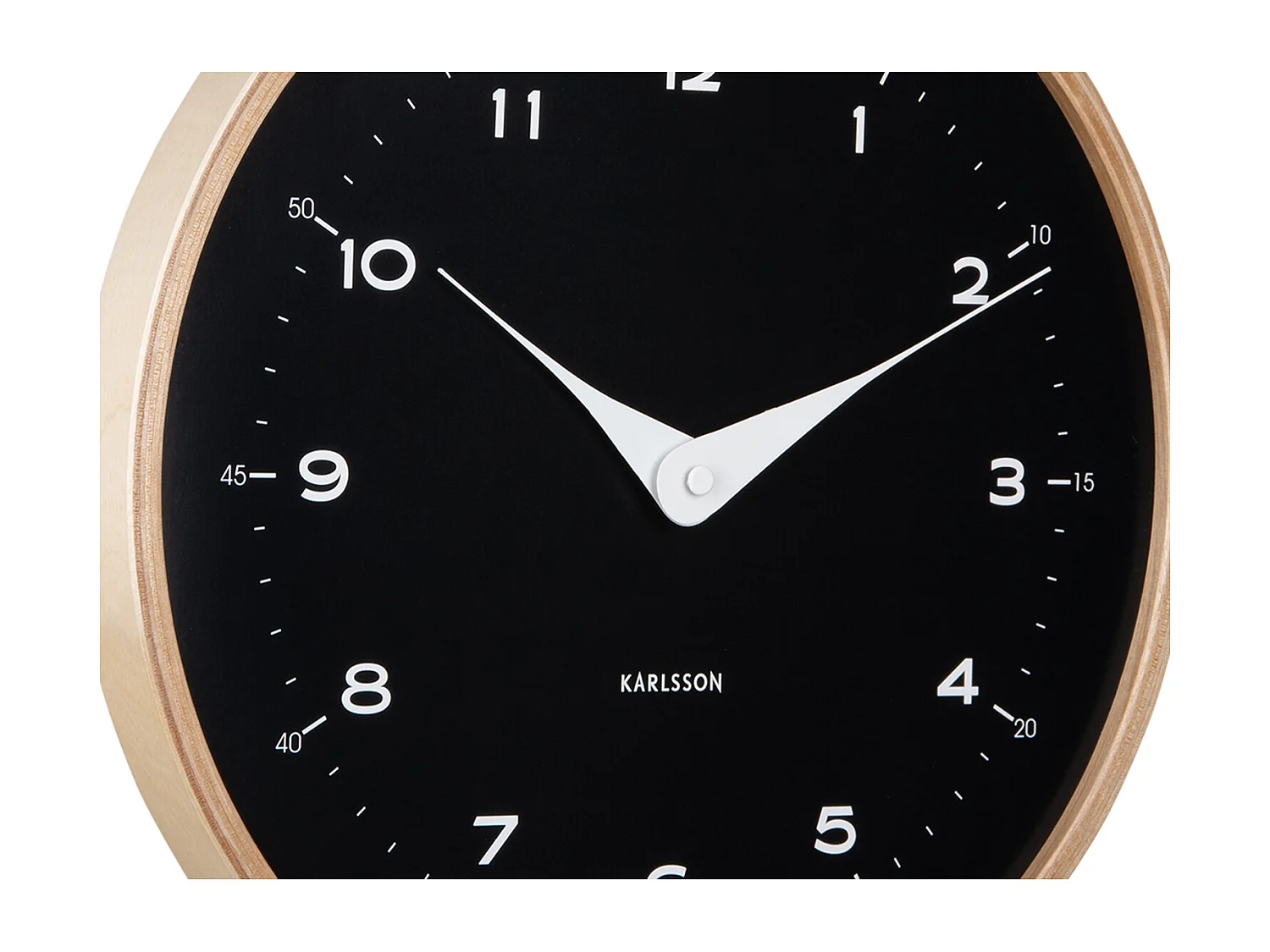 Horloge murale Osado Dome - Bois noir - Ø30cm