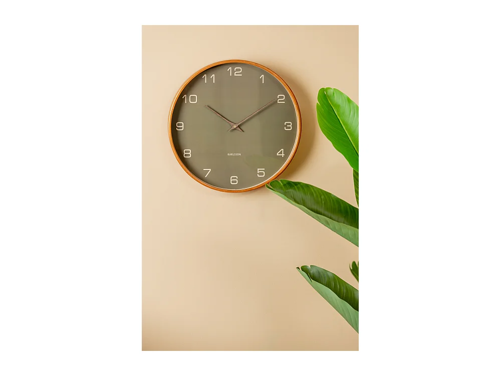 Horloge murale Acento - Vert mousse - Ø40cm