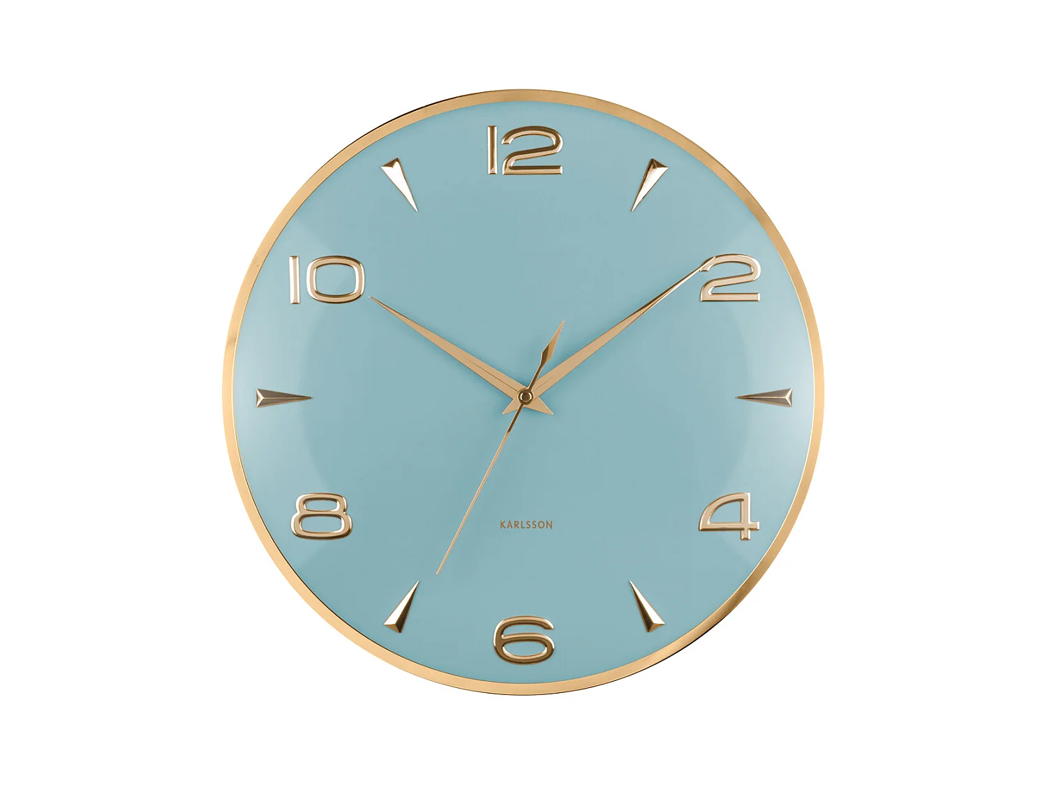 Horloge murale Sienna Glow - Bleu brumeux - Ø40,6 cm