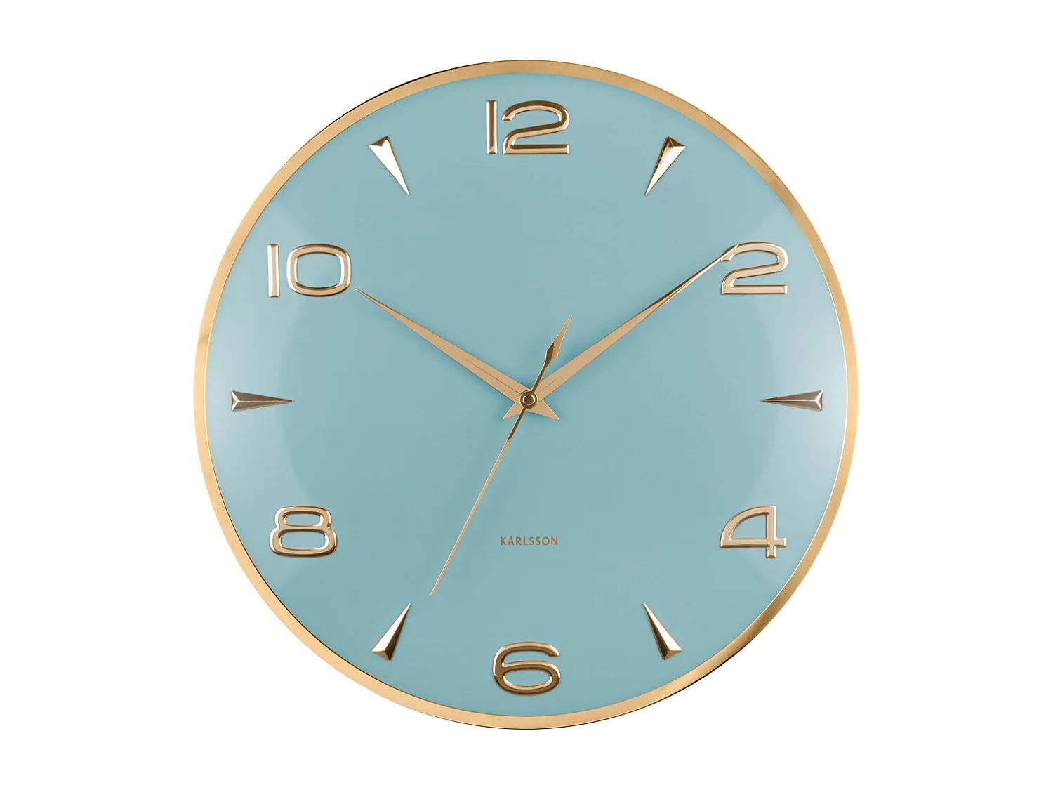Horloge murale Sienna Glow - Bleu brumeux - Ø40,6 cm