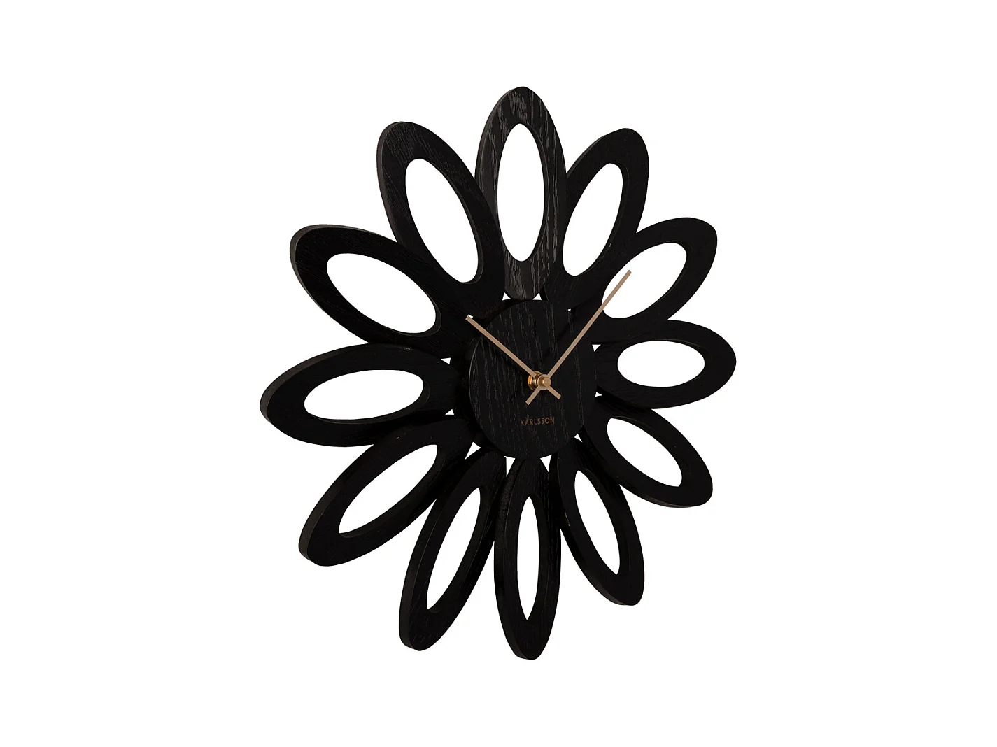 Zegar ścienny Fiore - Czarny - Ø40cm