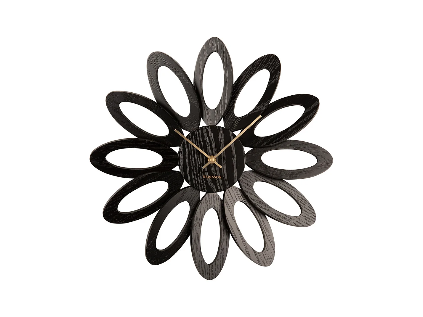Horloge murale Fiore - Noir - Ø40cm