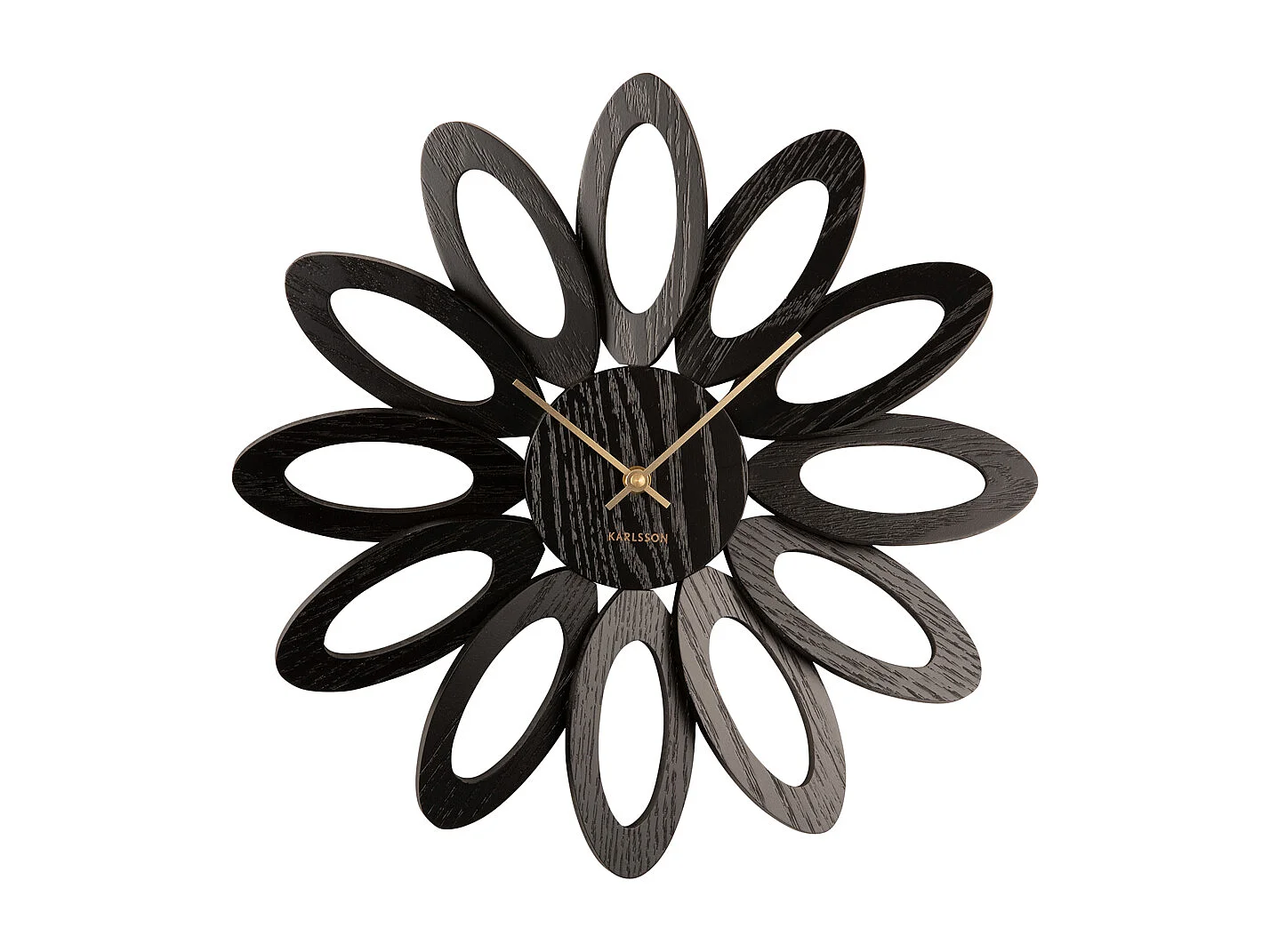 Horloge murale Fiore - Noir - Ø40cm