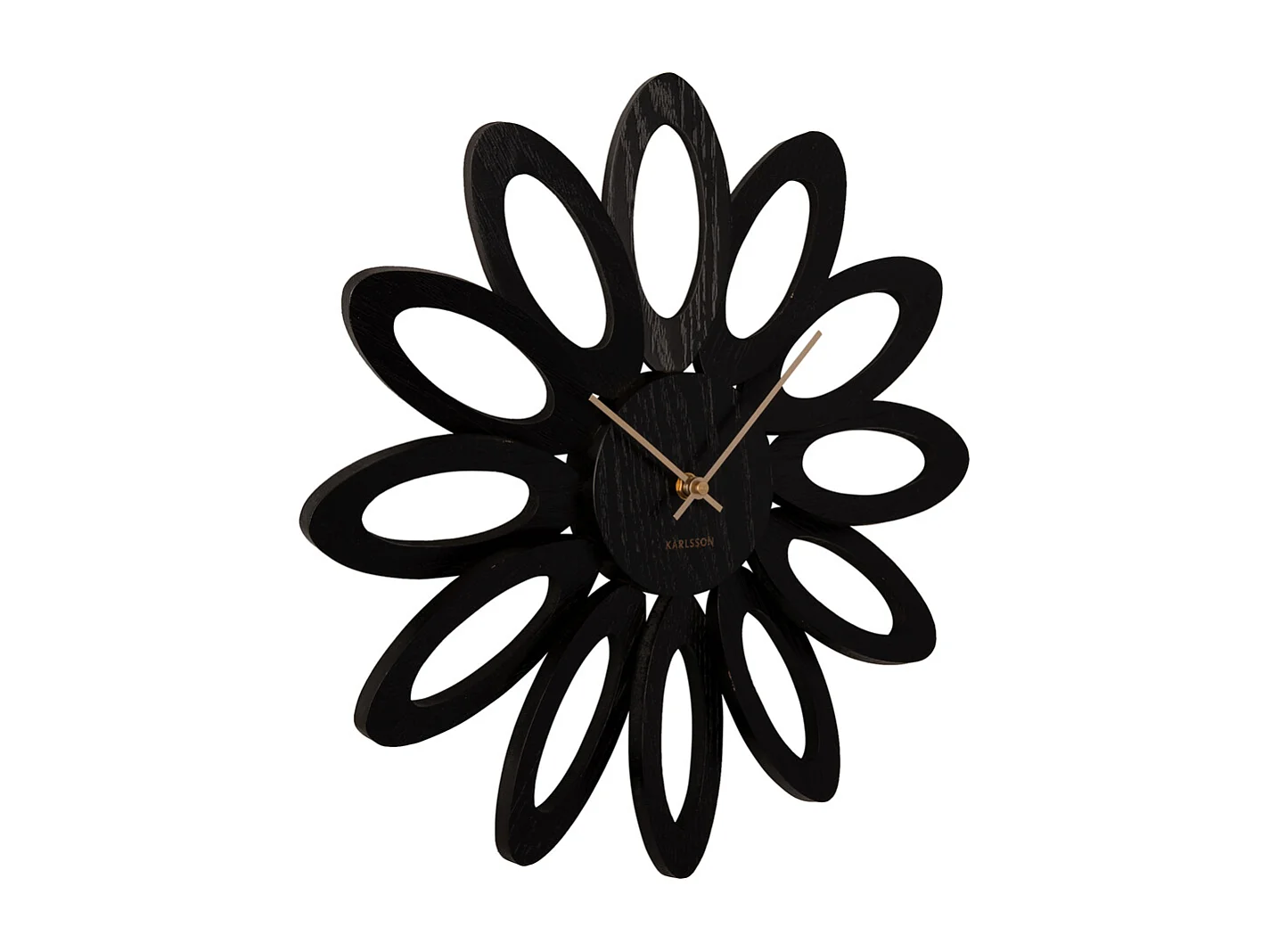 Horloge murale Fiore - Noir - Ø40cm