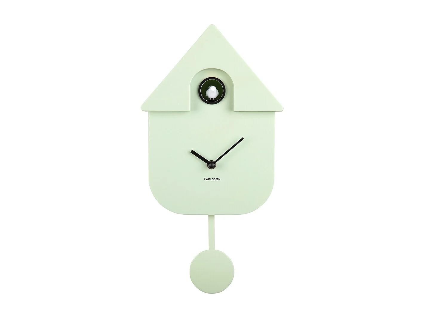 Horloge murale moderne à coucou - Vert tendre