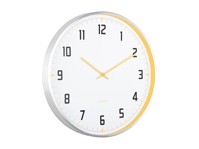 Horloge murale Sporty - Jaune vif - Ø40cm