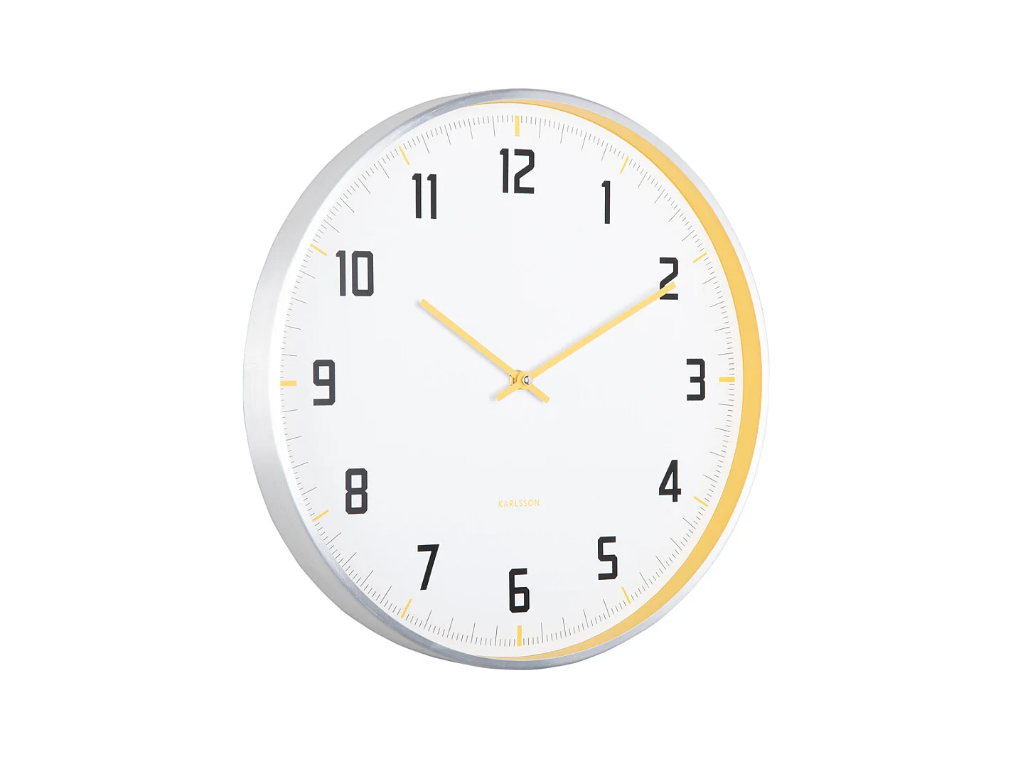 Horloge murale Sporty - Jaune vif - Ø40cm