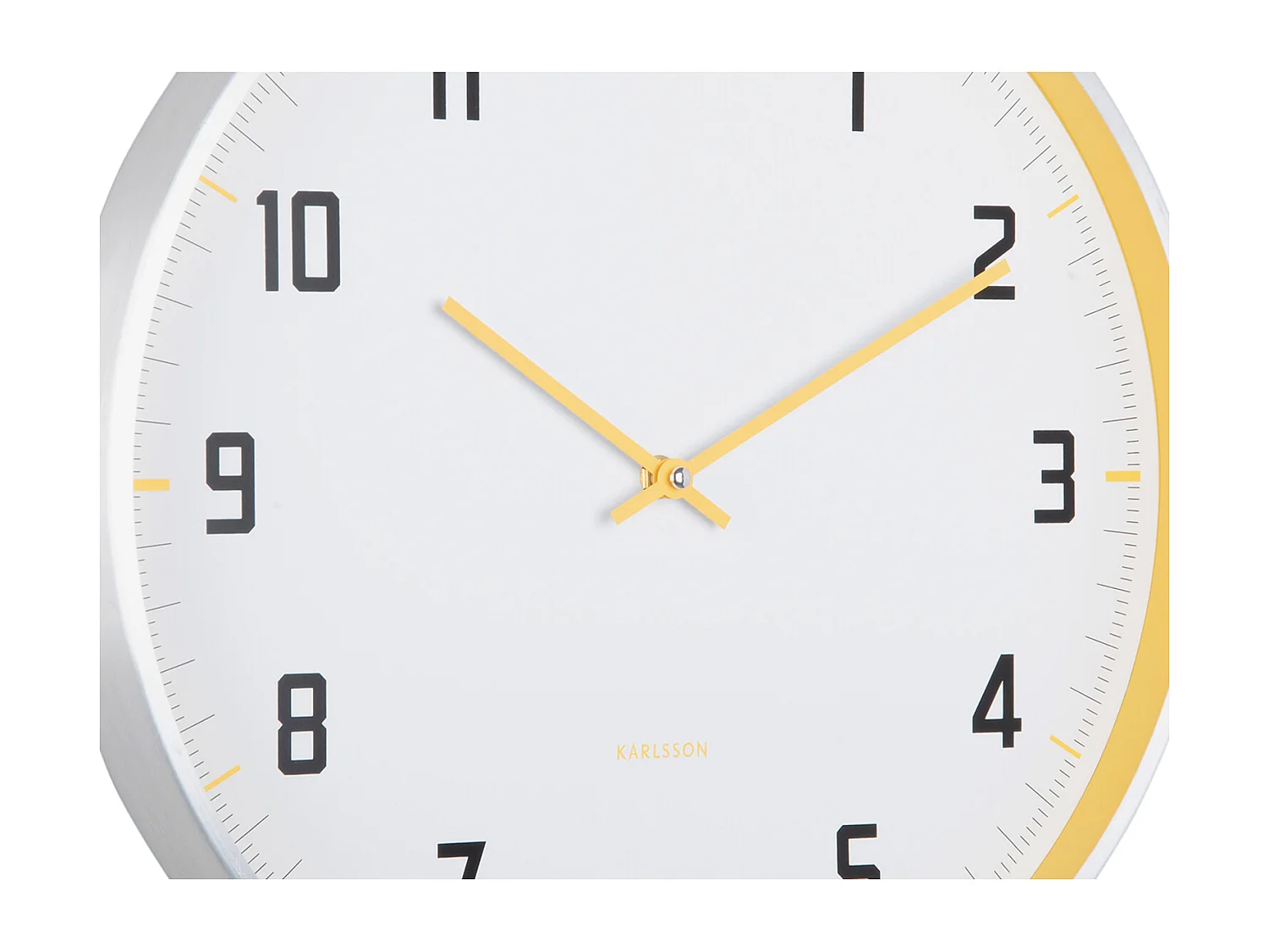 Horloge murale Sporty - Jaune vif - Ø40cm